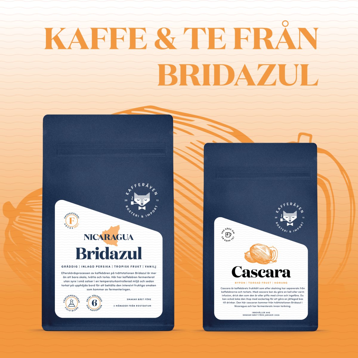 2 x Bridazul - Kafferäven - Single Origin Coffee